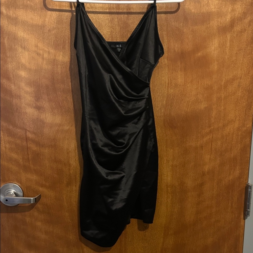 Iris Sleek Black Mini Dress